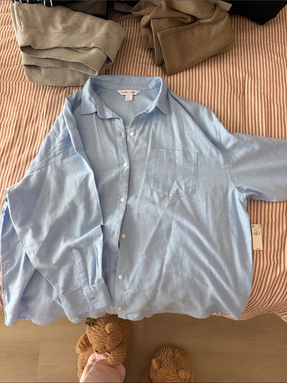 Light Blue women Button-Up Shirt
